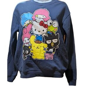 Hello Kitty & Friends Character Sweatshirt Navy Size Small‎
